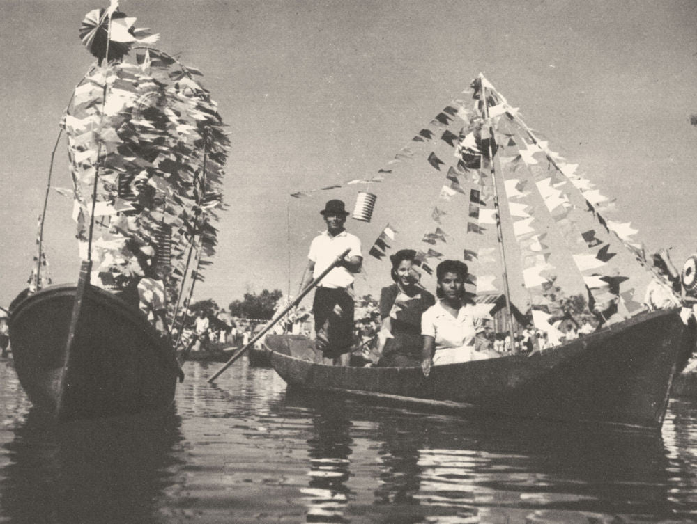 BRAZIL. Rio de Janeiro. Le Lac Rodrigo de Freitas 1951 old vintage print